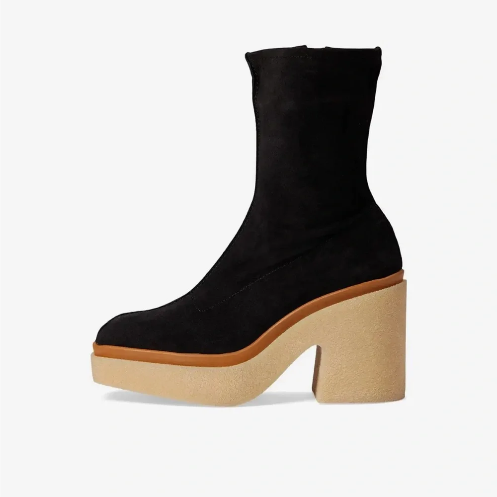 New Free People Gigi Suede Platform Boot Size 9 EU 39 - Picture 2 of 6